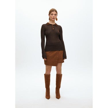 Glitter Polo Bruin 1