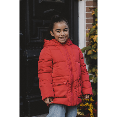 Little fake down outerwear jacket Rood