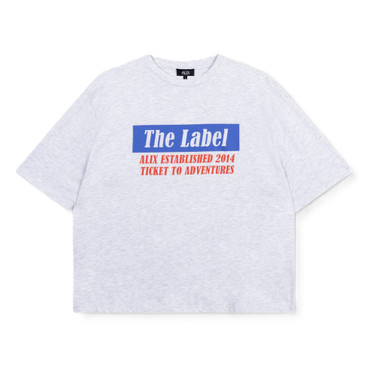 Ladies Knitted Ticket To Adventures T-shirt Grijs