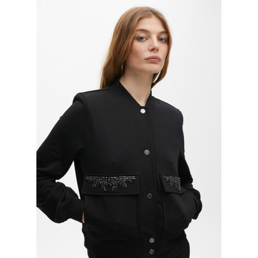Bomber Met Studs Zwart 1