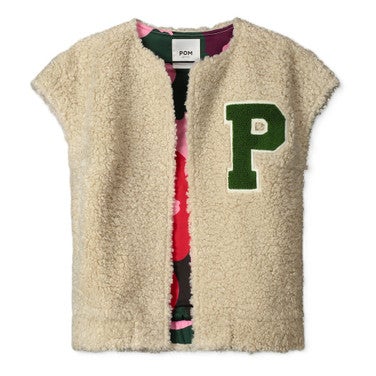 GILET - Teddy Baseball Ecru Ecru