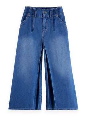 The Wave customised wide jeans Art from the Heart Blauw