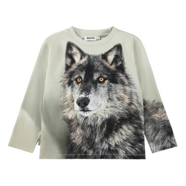 Rollo T-shirt Long Sleeves Two Wolves Wit 1