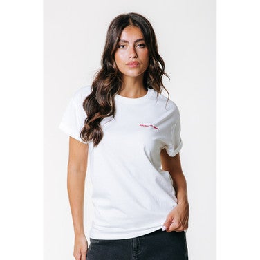 CR Flower Boxy Tee Wit 1