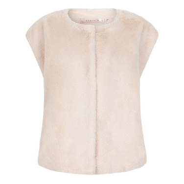 Bodywarmer fake fur Beige