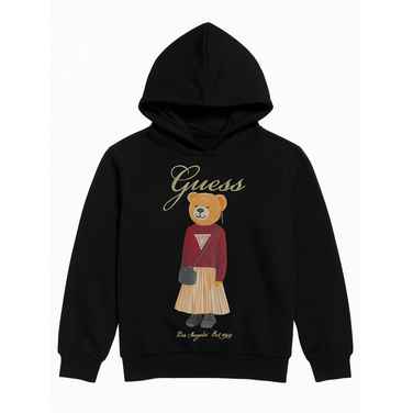 OVERSIZE HOODED SWEATER TEDDY Zwart 1