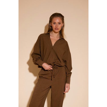 Hailey Blouse Bruin 1