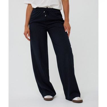 Trousers drawstrings pinstripe Blauw