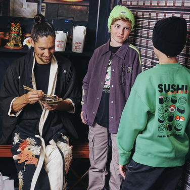 Misja Sweater Sushi Backprint Groen