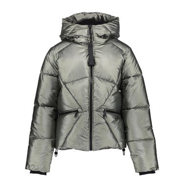 Jacket metallic boxy Groen