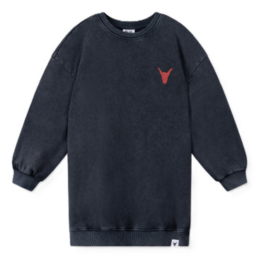 kids knitted sweater dress Grijs