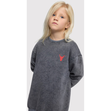 kids knitted sweater dress Grijs
