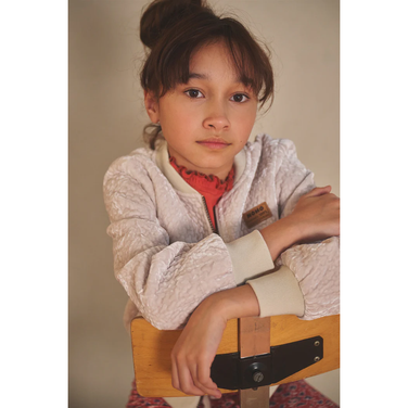 Doris Stepped Velvet Jacket Off White