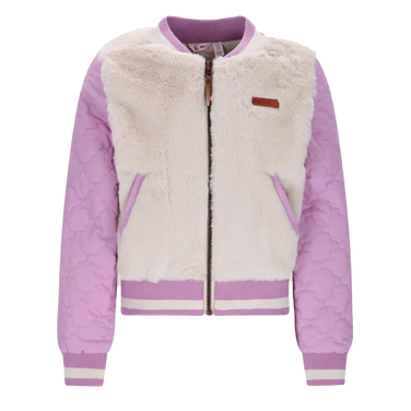 Doris Stepped Jacket with Fur Roze