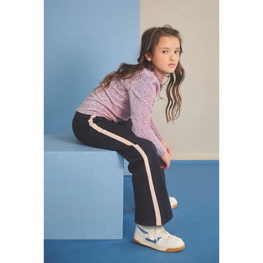 Sayla Interlock Wide Leg Pants Blauw