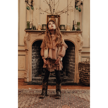 Novai Tule Skirt Layers Zand