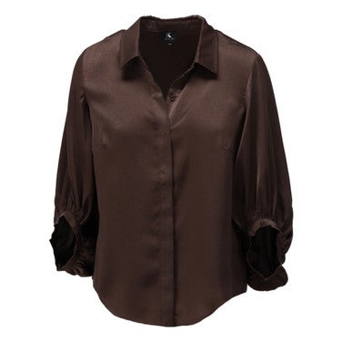 Blouse met speciale mouwen Bruin 1