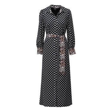 Maxi jurk met design Blauw