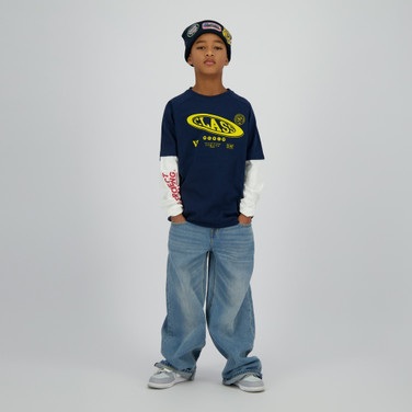 Houble Longsleeve Double Layer Donker Blauw