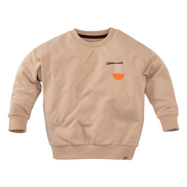 Tiemen Mini Sweater Backprint Ramen Zand