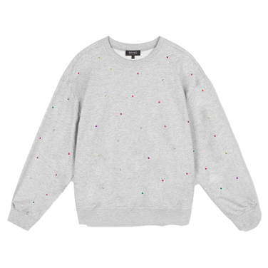 Ladies Knitted Oversized Sweater With Studs Jayne Grijs