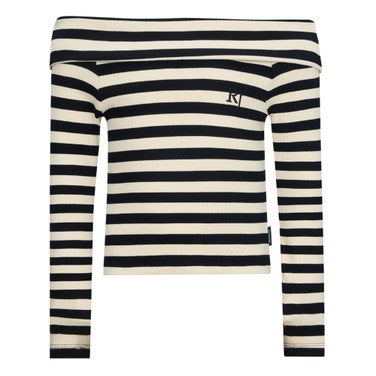 Esra Top Striped Zwart 1