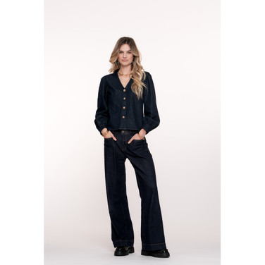 Jeans flair Donker Blauw