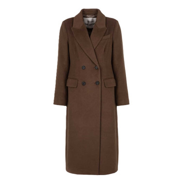 Lange Wollen Wintermantel Bruin 1