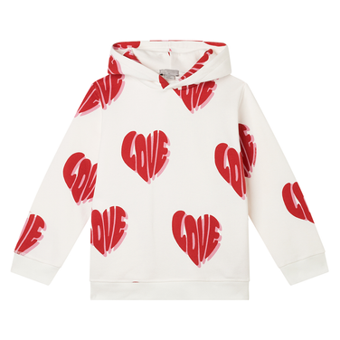 Sweatshirt Hoody Allover Love Off White