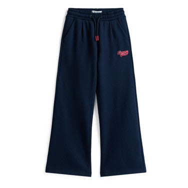 Tommy Varsity Flock Wide Leg Pants Donker Blauw