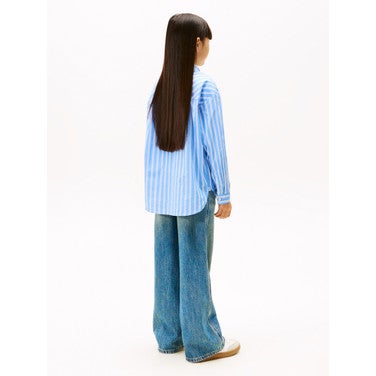 Striped Shirt Longsleeve Powdery Licht Blauw