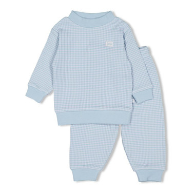 Pyjama Wafel Basic Babyblue Licht Blauw
