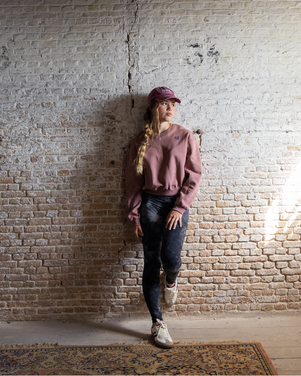 10Sixteen Sweater Queen of Hearts Roze