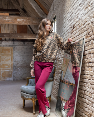 10Sixteen Sweater Leopard Bruin 1