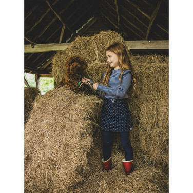 Little heart denim skirt Blauw