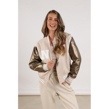 Gent Jacket Metallic Sleeve Beige