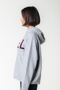 Knit Hoodie Rebel Grijs