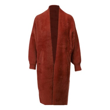 Lange cardigan met wijde mouwen Bruin 1