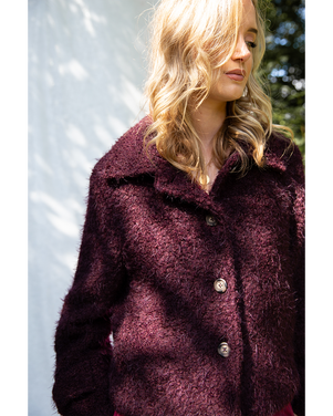Senna Fancy Teddy Jacket Bordeaux