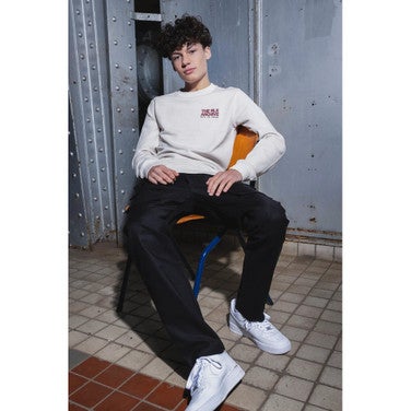 Sweater Chest and Backprint Grijs