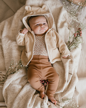 baby jacket teddy with ears snow Off White