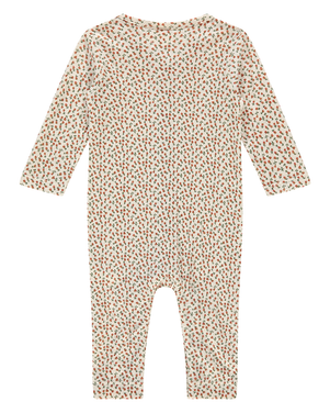 baby suit long sleeve autumn leaves Off White