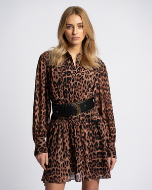 Leopard Dress Bruin 1