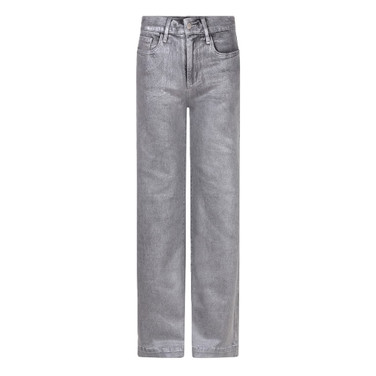 Trousers straight metallic Grijs