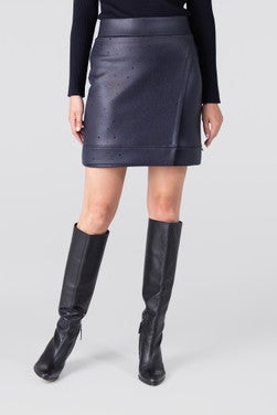 CARA ROK CS 769 short overlap rhinestones Blauw