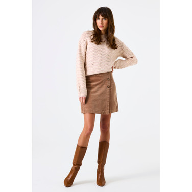 J50122 Ladies Skirt Bruin 1