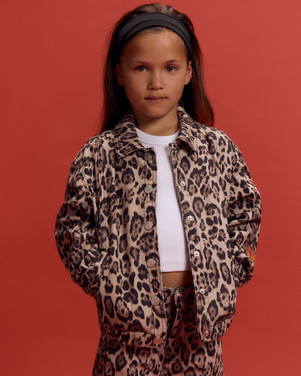 kids woven jaguar denim jacket Bruin 1