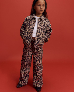 kids woven wide leg jaguar denim pants Bruin 1