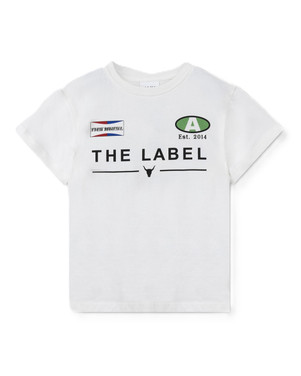 kids knitted sports artwork t-shirt Off White