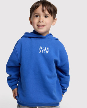 kids knitted logo hoody Blauw
